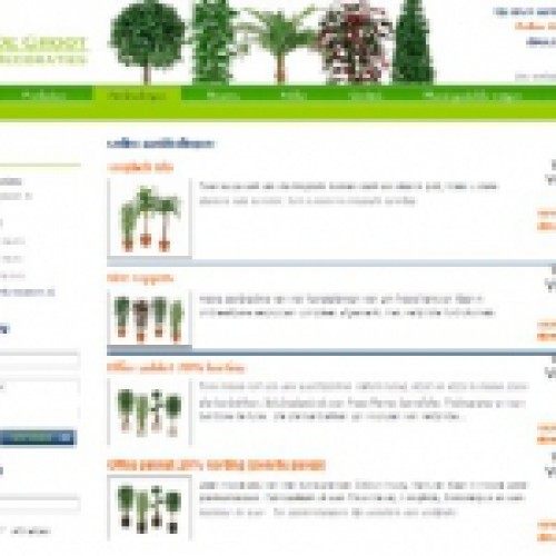 Start nieuwe website met online aanbiedingen kunstplanten!