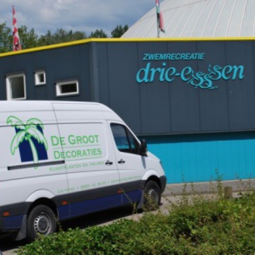 Nieuwe kunstplanten voor zwemcreatie Drie Essen te Beek en Donk. Nieuwe kunstplanten voor zwemcreatie Drie Essen te Beek en Donk.