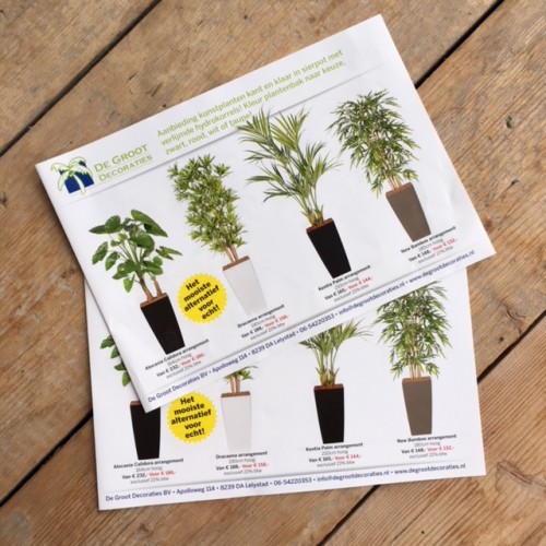Nieuwe folder kunstplanten Nieuwe folder kunstplanten