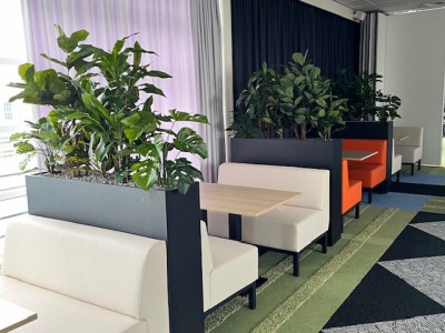 De Groot Decoraties Levert Kunstplanten voor Roomdividers in het Nieuwe Opleidingscentrum van Action