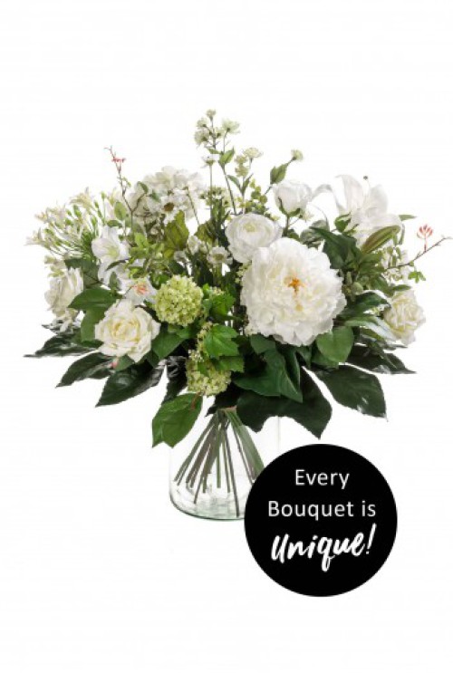 Kunstbloemen Bouquet white dream